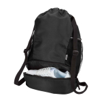 Sporttasche aus recyceltem, wasserdichtem Stoff mit Schuhfach 18 L farbe schwarz zweite Ansicht