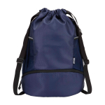 Sporttasche aus recyceltem, wasserdichtem Stoff mit Schuhfach 18 L farbe marineblau zweite Vorderansicht
