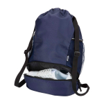 Sporttasche aus recyceltem, wasserdichtem Stoff mit Schuhfach 18 L farbe marineblau zweite Ansicht