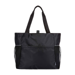 Yogatasche aus recyceltem, wasserdichtem Ripstop-Gewebe 18 L farbe schwarz zweite Vorderansicht