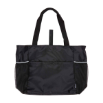 Yogatasche aus recyceltem, wasserdichtem Ripstop-Gewebe 18 L farbe schwarz dritte Vorderansicht