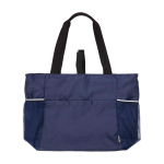 Yogatasche aus recyceltem, wasserdichtem Ripstop-Gewebe 18 L farbe marineblau dritte Vorderansicht