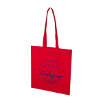 Reißfeste Mehrzwecktasche aus recyceltem Non-Woven-Material 6 L farbe rot Ansicht mit Siebdruck