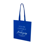 Reißfeste Mehrzwecktasche aus recyceltem Non-Woven-Material 6 L farbe köngisblau Ansicht mit Siebdruck