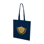 Reißfeste Mehrzwecktasche aus recyceltem Non-Woven-Material 6 L farbe marineblau Ansicht mit Siebdruck