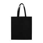 Robuste Einkaufstasche aus recyceltem Non-Woven farbe schwarz zweite Rückansicht
