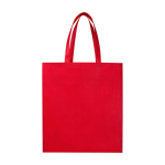 Robuste Einkaufstasche aus recyceltem Non-Woven farbe rot zweite Vorderansicht