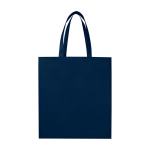 Robuste Einkaufstasche aus recyceltem Non-Woven farbe marineblau zweite Vorderansicht