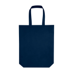 Robuste Einkaufstasche aus recyceltem Non-Woven farbe marineblau dritte Vorderansicht