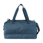 Nachhaltige Reisetasche für praktischen, bequemen Gebrauch 42 L farbe cyan-blau zweite Rückansicht