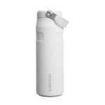 Recycelte Isolierflasche 700 ml Stanley IceFlow™ 2.0 farbe weiß/blau zweite Vorderansicht