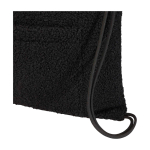 Turnbeutel aus recyceltem Sherpa mit Fronttasche 9 L farbe schwarz Detailansicht 1