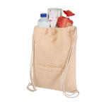 Turnbeutel aus recyceltem Sherpa mit Fronttasche 9 L farbe natürliche farbe zweite Ansicht