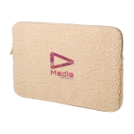 Laptop-Hülle aus recyceltem Sherpa mit Innentaschen 13” farbe natürliche farbe