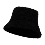 Warmer, leichter Fischerhut aus Sherpa-Material farbe schwarz