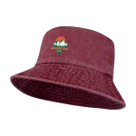 Bob-Hut aus gewaschener Baumwolle mit zeitlosem Design 245 g/m² farbe bordeaux
