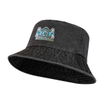 Bob-Hut aus gewaschener Baumwolle mit zeitlosem Design 245 g/m² farbe schwarz