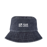 Bob-Hut aus gewaschener Baumwolle mit zeitlosem Design 245 g/m² Ansicht mit Druckbereich