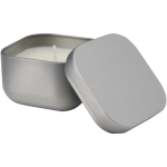 Duftkerze mit Vanilleduft in quadratischer Metalldose, 50 g farbe mattsilber zweite Ansicht