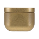 Duftkerze mit Vanilleduft in quadratischer Metalldose, 50 g farbe gold zweite Vorderansicht