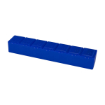 Vitamin-Pillenbox mit sieben beschrifteten Fächern farbe blau