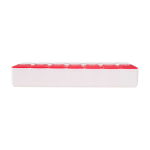 Vitamin-Organizer für morgens und abends, sieben Tage farbe rot zweite Vorderansicht