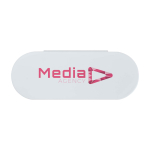 Maniküre-Set mit allen wichtigen Pflegewerkzeugen farbe weiß Ansicht mit Tampondruck