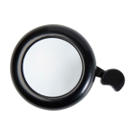 Fahrradklingel aus Aluminium und Kunststoff mit lautem Klang farbe schwarz zweite Vorderansicht