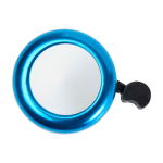 Fahrradklingel aus Aluminium und Kunststoff mit lautem Klang farbe blau zweite Vorderansicht