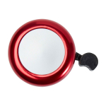 Fahrradklingel aus Aluminium und Kunststoff mit lautem Klang farbe rot zweite Vorderansicht