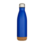 Doppelwandige Edelstahlflasche mit Korkboden 500 ml farbe köngisblau zweite Vorderansicht