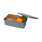 Brotdose aus recyceltem Kunststoff für Unternehmen 800 ml farbe grau zweite Ansicht
