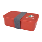 Brotdose aus recyceltem Kunststoff für Unternehmen 800 ml farbe lachsfarbig Ansicht mit Tampondruck
