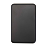 Magnetische Wireless-Powerbank aus recyceltem Kunststoff 10.000 mAh farbe schwarz zweite Vorderansicht