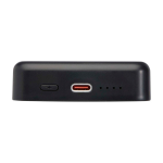 Magnetische Wireless-Powerbank aus recyceltem Kunststoff 10.000 mAh farbe schwarz Detailansicht 1