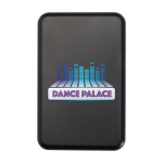 Magnetische Wireless-Powerbank aus recyceltem Kunststoff 10.000 mAh farbe schwarz
