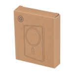 Magnetische Wireless-Powerbank aus recyceltem Kunststoff 10.000 mAh farbe schwarz zweite Ansicht mit Box