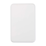 Magnetische Wireless-Powerbank aus recyceltem Kunststoff 10.000 mAh farbe weiß zweite Vorderansicht