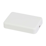 Magnetische Wireless-Powerbank aus recyceltem Kunststoff 10.000 mAh farbe weiß zweite Ansicht