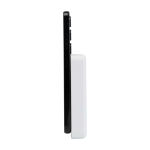 Magnetische Wireless-Powerbank aus recyceltem Kunststoff 10.000 mAh farbe weiß Seitenansicht