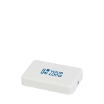 Magnetische Wireless-Powerbank aus recyceltem Kunststoff 10.000 mAh Ansicht mit Druckbereich