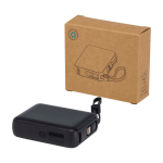 Powerbank aus recyceltem Kunststoff mit Schnellladung 10.000 mAh farbe schwarz