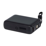 Powerbank aus recyceltem Kunststoff mit Schnellladung 10.000 mAh farbe schwarz zweite Ansicht