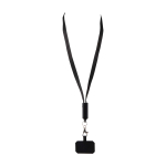 Handy-Lanyard aus recyceltem Kunststoff mit 5-in-1-Ladekabel 65 W farbe schwarz zweite Vorderansicht
