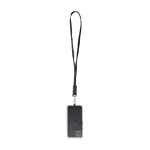 Handy-Lanyard aus recyceltem Kunststoff mit 5-in-1-Ladekabel 65 W farbe schwarz zweite Ansicht