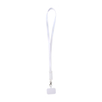 Handy-Lanyard aus recyceltem Kunststoff mit 5-in-1-Ladekabel 65 W farbe weiß