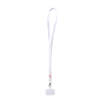Handy-Lanyard aus recyceltem Kunststoff mit 5-in-1-Ladekabel 65 W farbe weiß