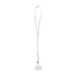 Handy-Lanyard aus recyceltem Kunststoff mit 5-in-1-Ladekabel 65 W farbe weiß dritte Vorderansicht