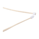 Handy-Lanyard mit umweltfreundlichem Bambusdetail in der Mitte farbe weiß Detailansicht 1