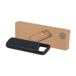Wasserfeste Eco-Powerbank mit Karabiner 5.000 mAh farbe schwarz